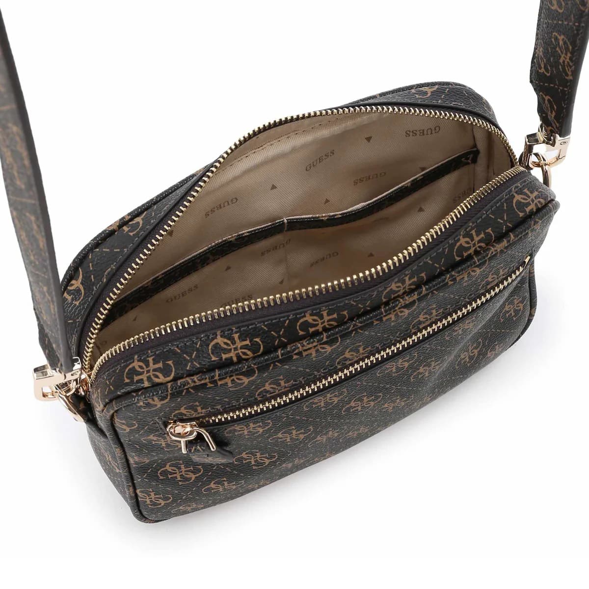 Guess Brown Women Cross Body Bag Hwqg8778140