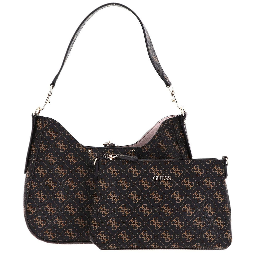 Guess Brown Women Shoulder Bag Hwesg839002 Bnl