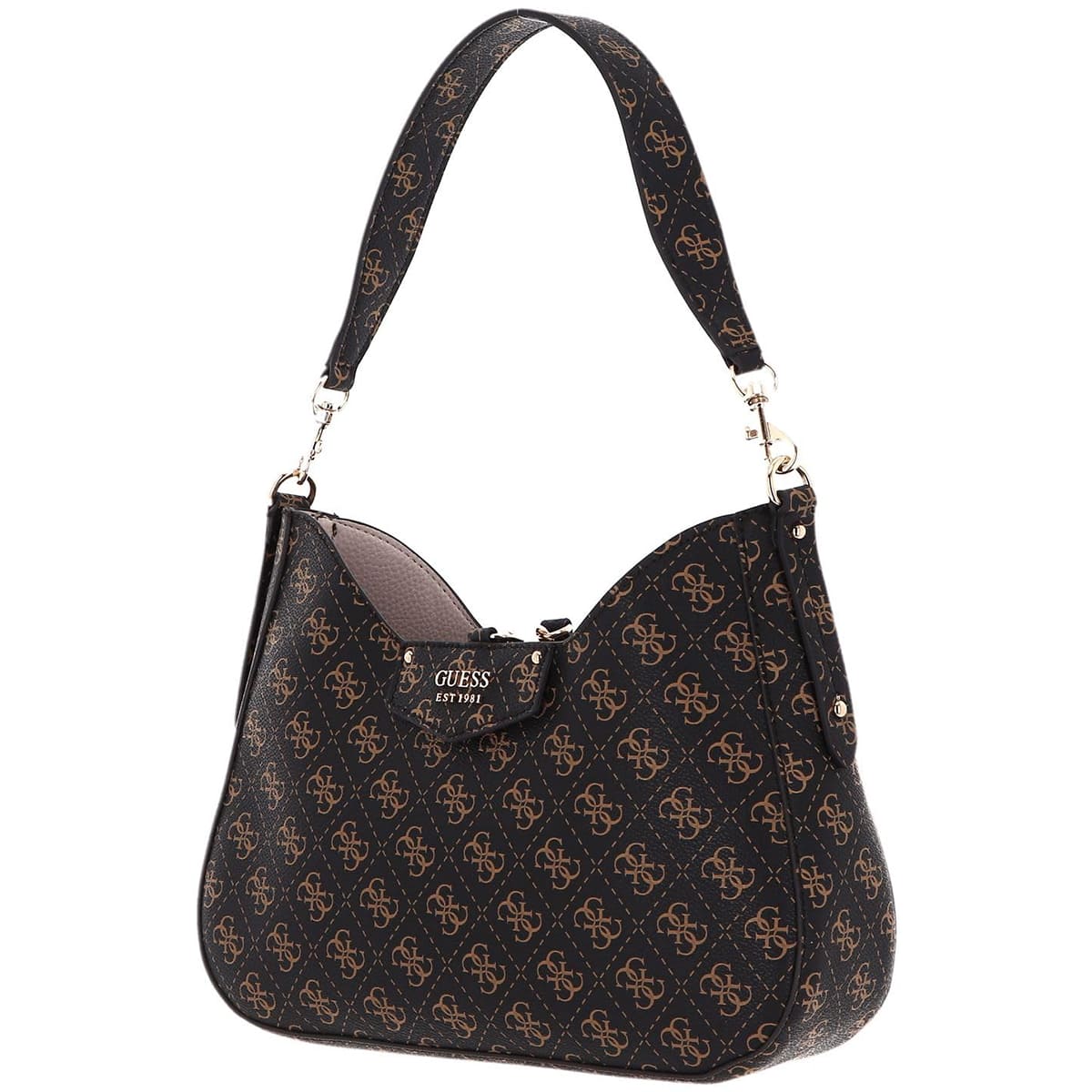 Guess Brown Women Shoulder Bag Hwesg839002 Bnl
