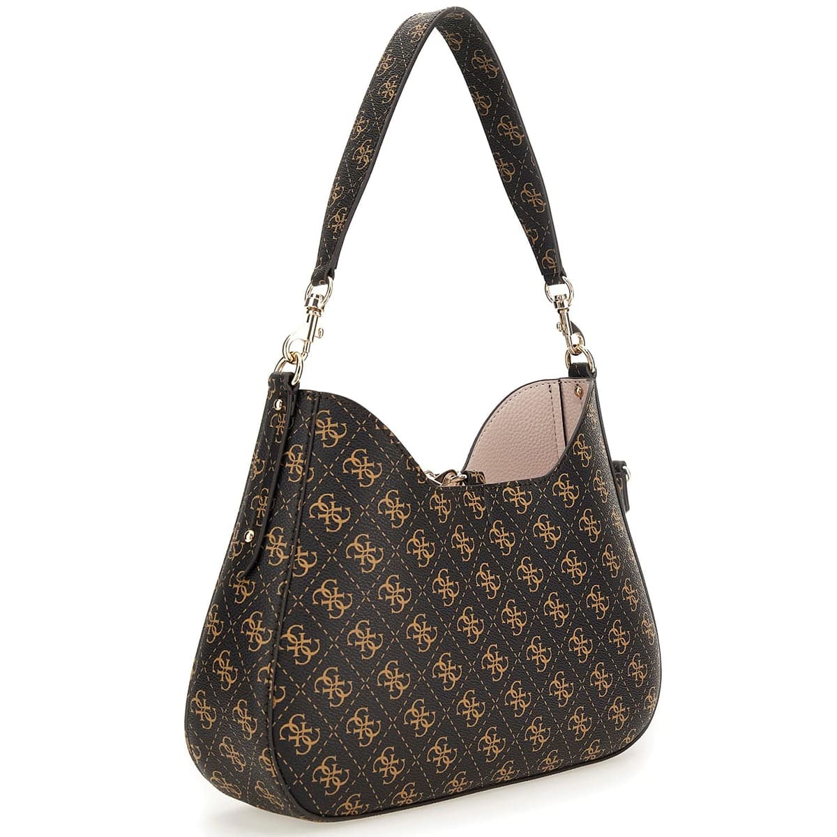 Guess Brown Women Shoulder Bag Hwesg839002 Bnl