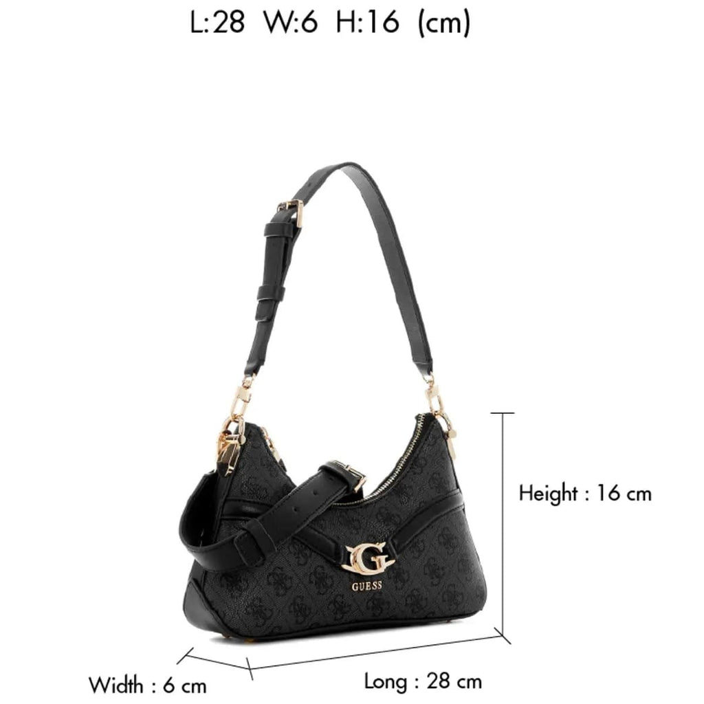 Guess Coal Black Women Shoulder Bag Hwsg7993730 Clo