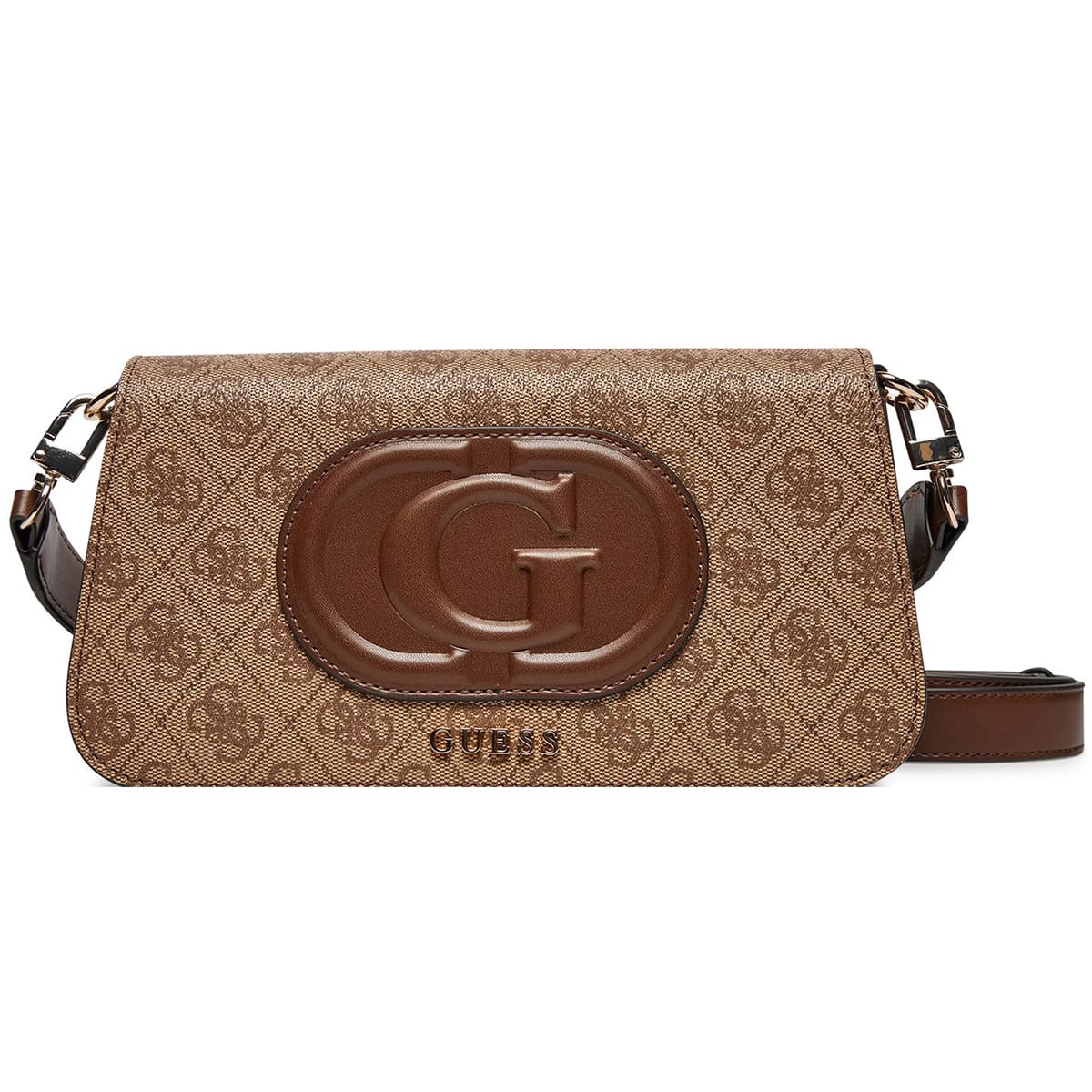 Guess Latte Brown Women Shoulder Bag Hwesg951320