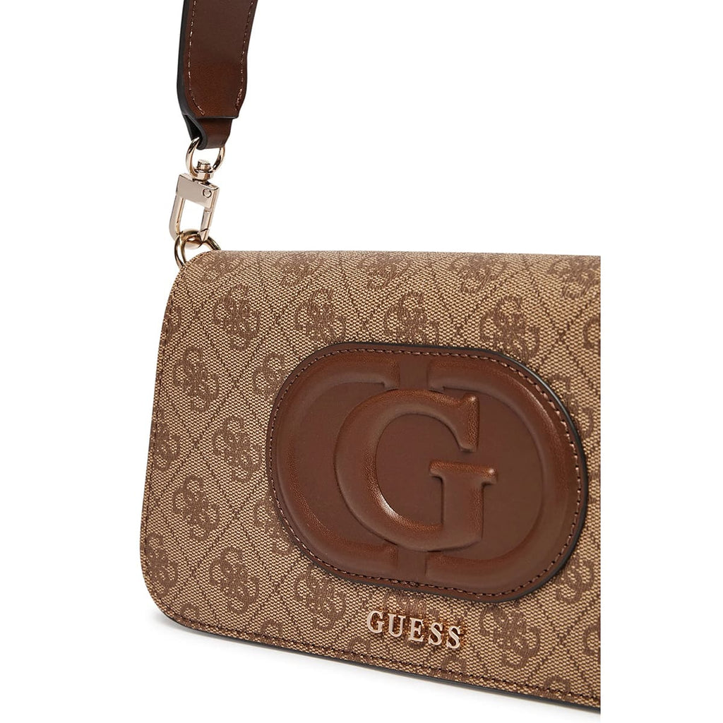 Guess Latte Brown Women Shoulder Bag Hwesg951320