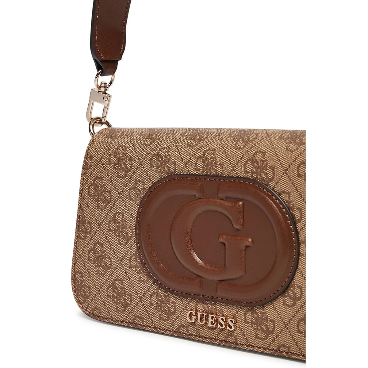Guess Latte Brown Women Shoulder Bag Hwesg951320