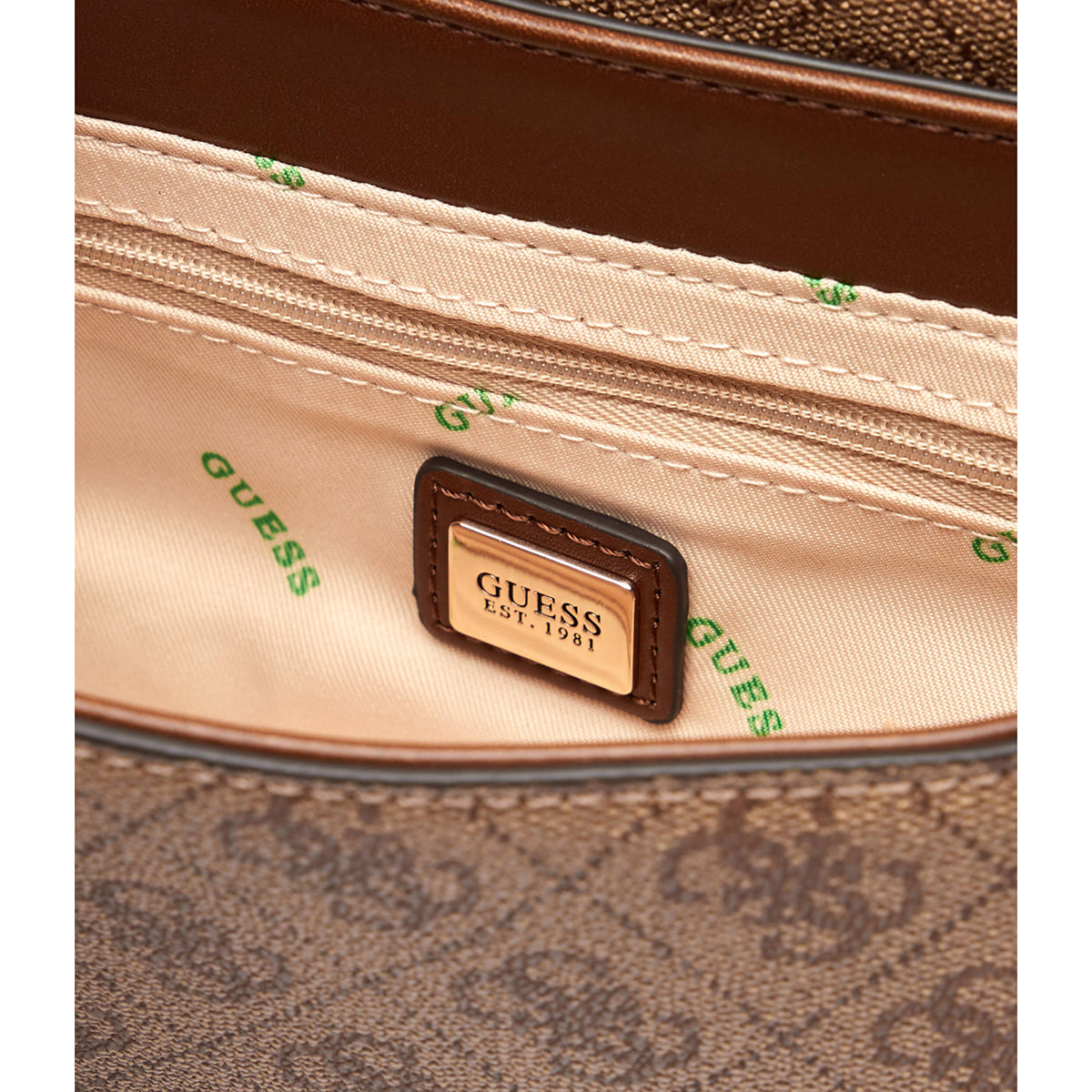 Guess Latte Brown Women Shoulder Bag Hwesg951320