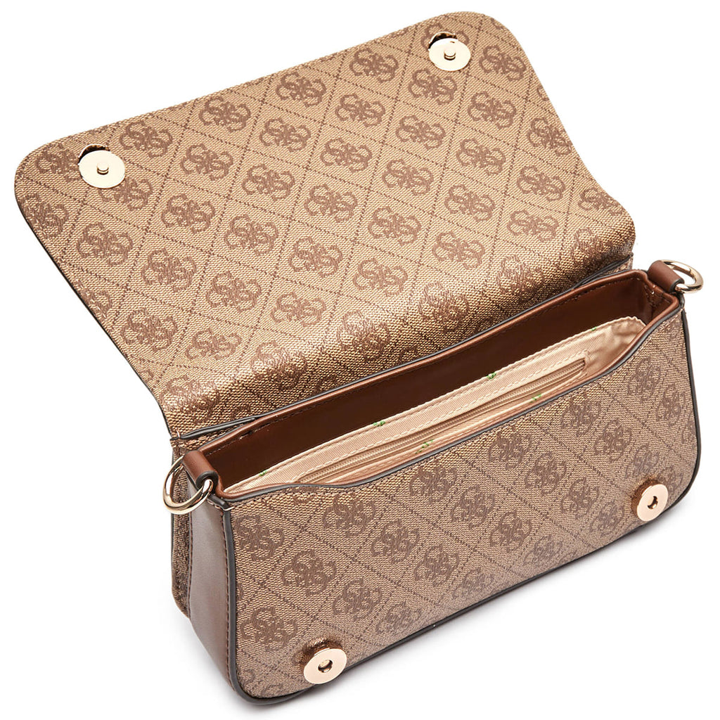 Guess Latte Brown Women Shoulder Bag Hwesg951320