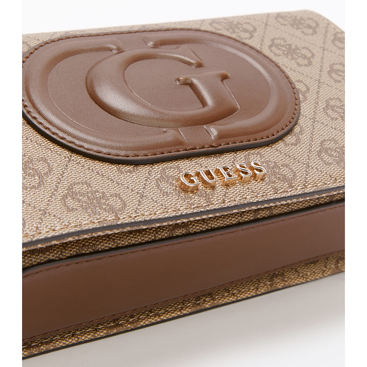 Guess Latte Brown Women Shoulder Bag Hwesg951320