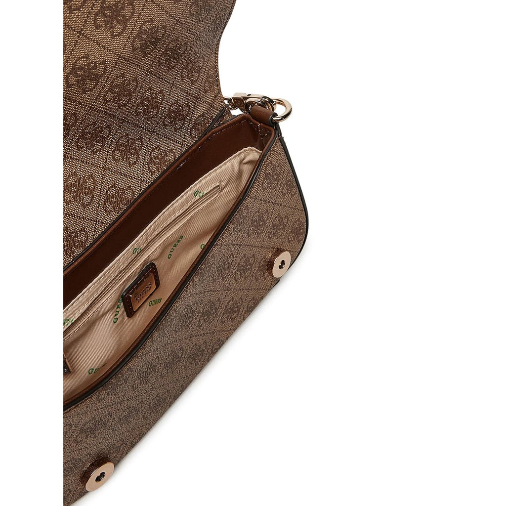 Guess Latte Brown Women Shoulder Bag Hwesg951320