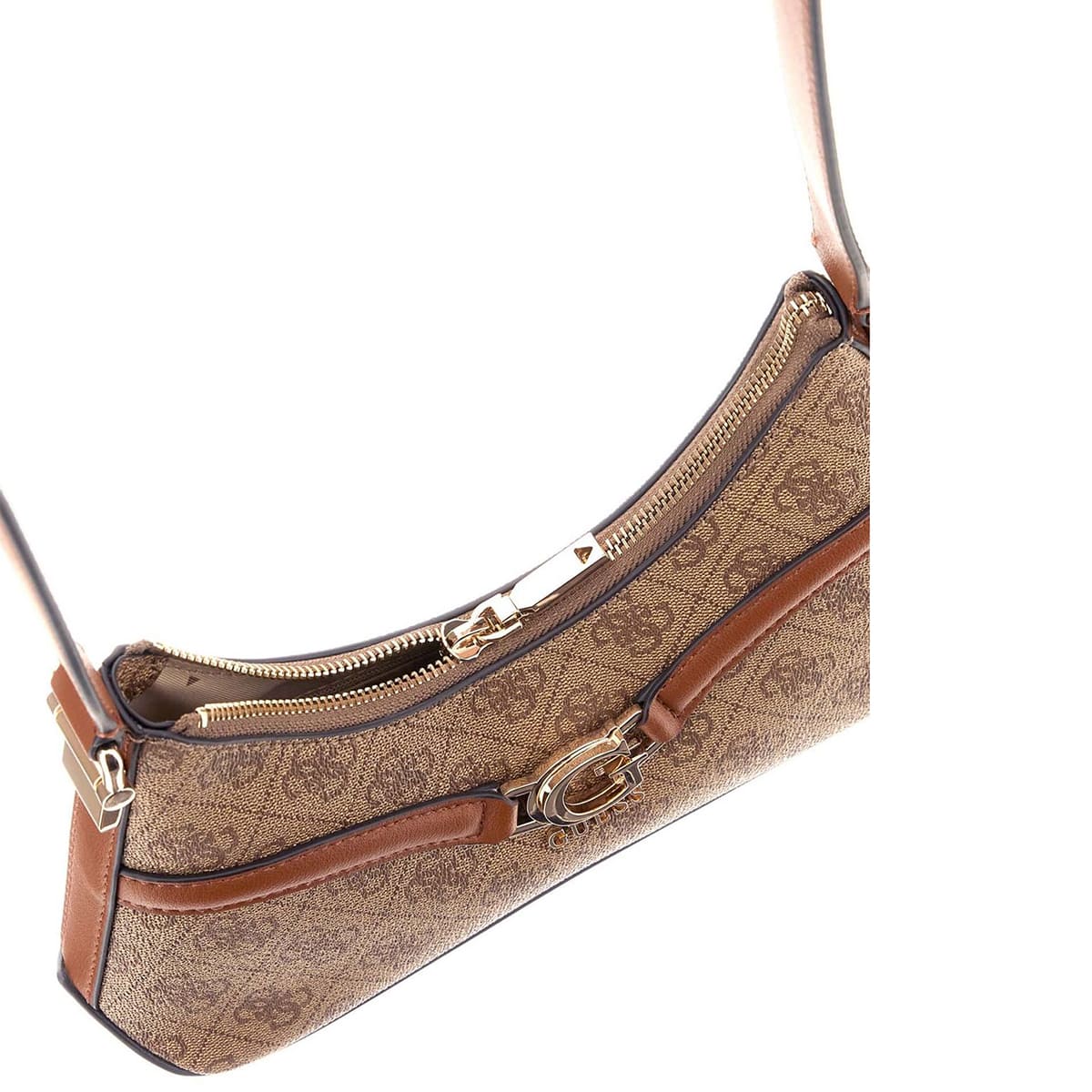 Guess Latte Logo Light Brown Brown Women Crossbody Hwsg7993730 Ltl