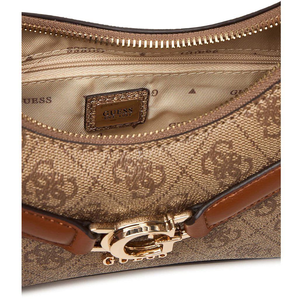 Guess Latte Logo Light Brown Brown Women Crossbody Hwsg7993730 Ltl