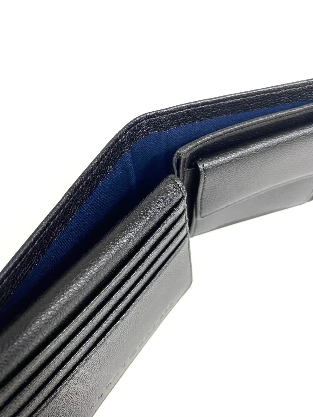 TH Black Leather Wallet For Men