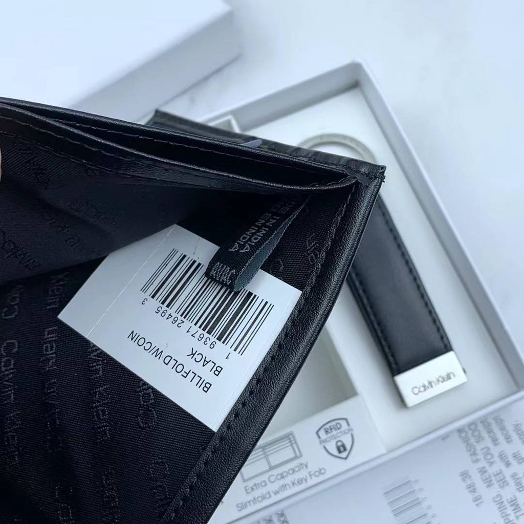 Calvin Klein Wallet & Keychain Set For Men
