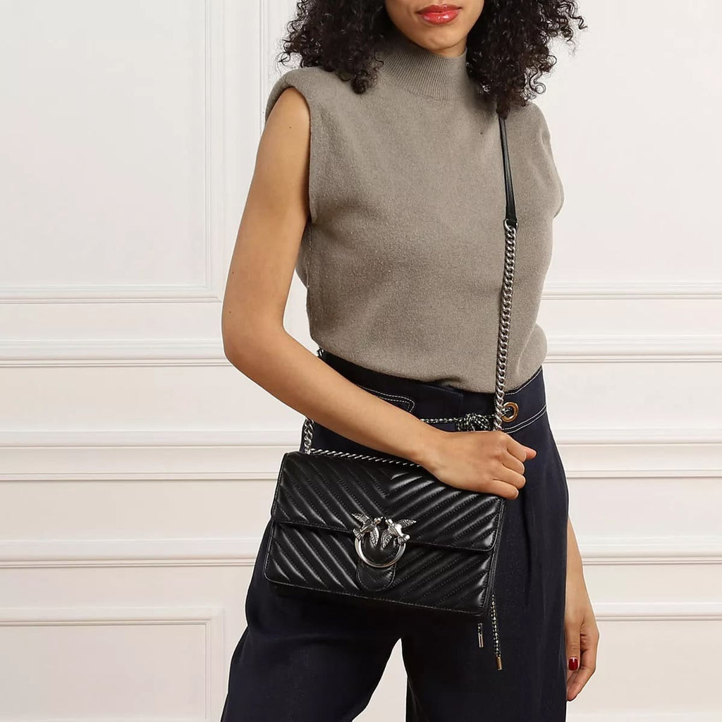 Pinko Black Women Crossbody Bag 100074A0Gk Z99O