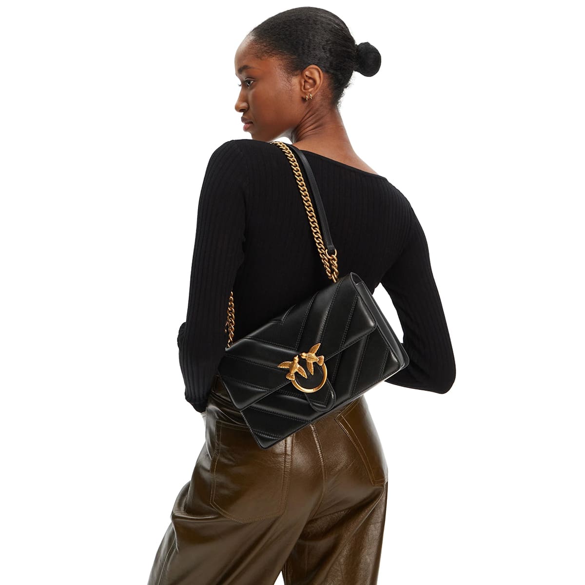 Pinko Black Women Shoulder Bag Cross Body Bag 104549A26Zz99Q