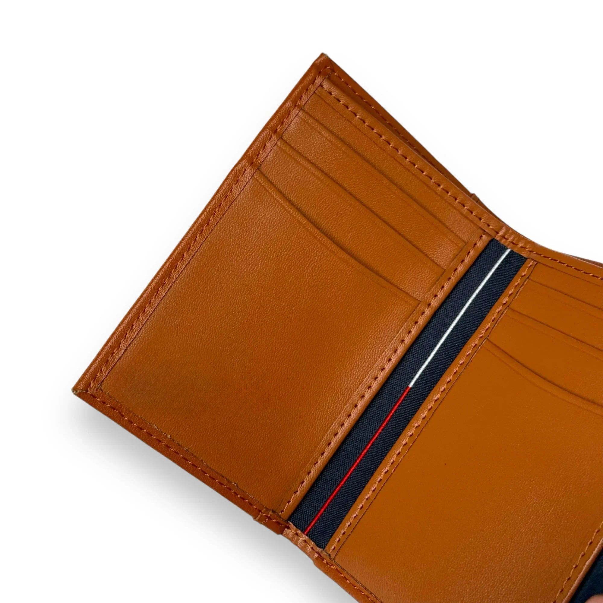 TH Camel Leather Trifold Wallet For Men