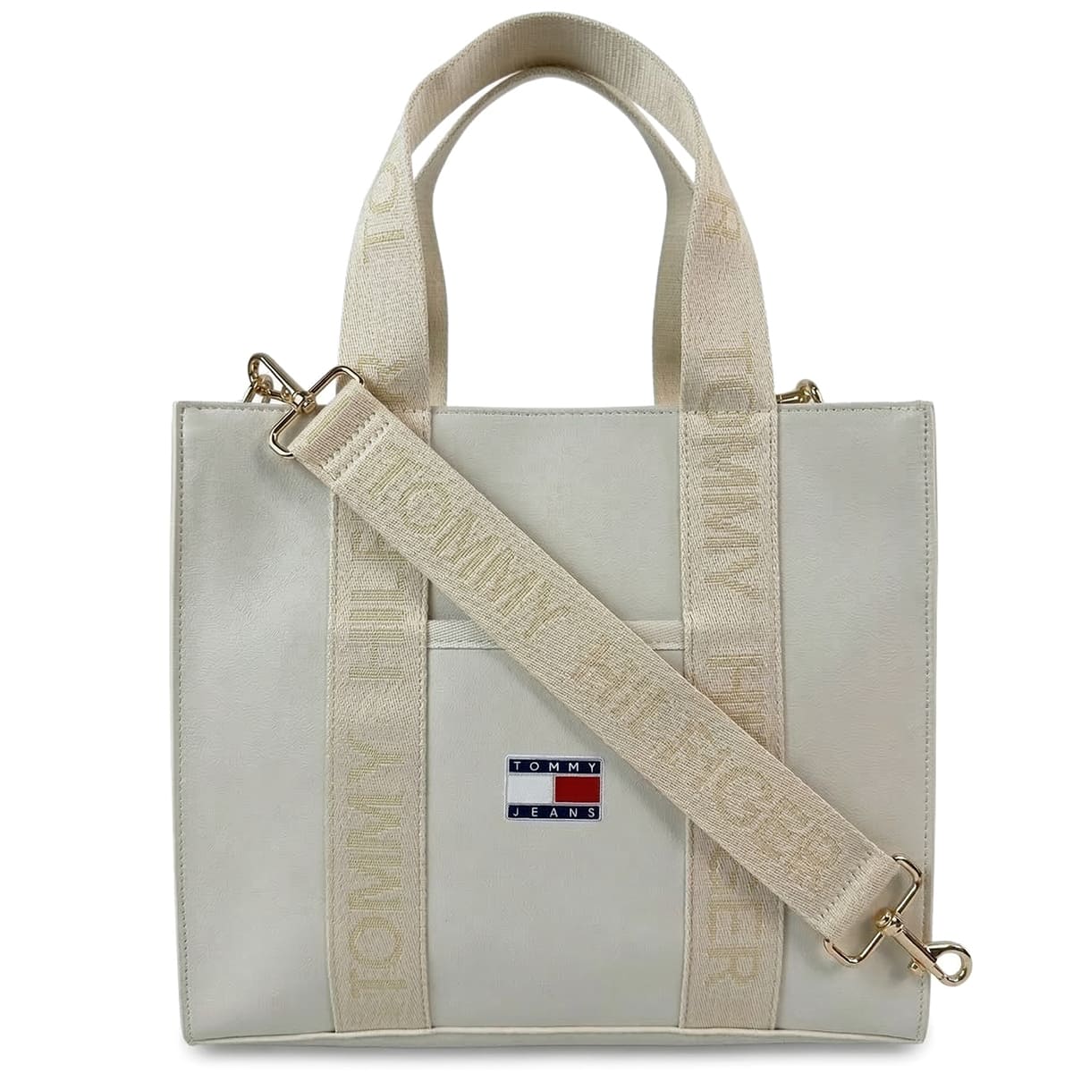 Tommy Hilfiger Beige Women Handbags Tote Bag