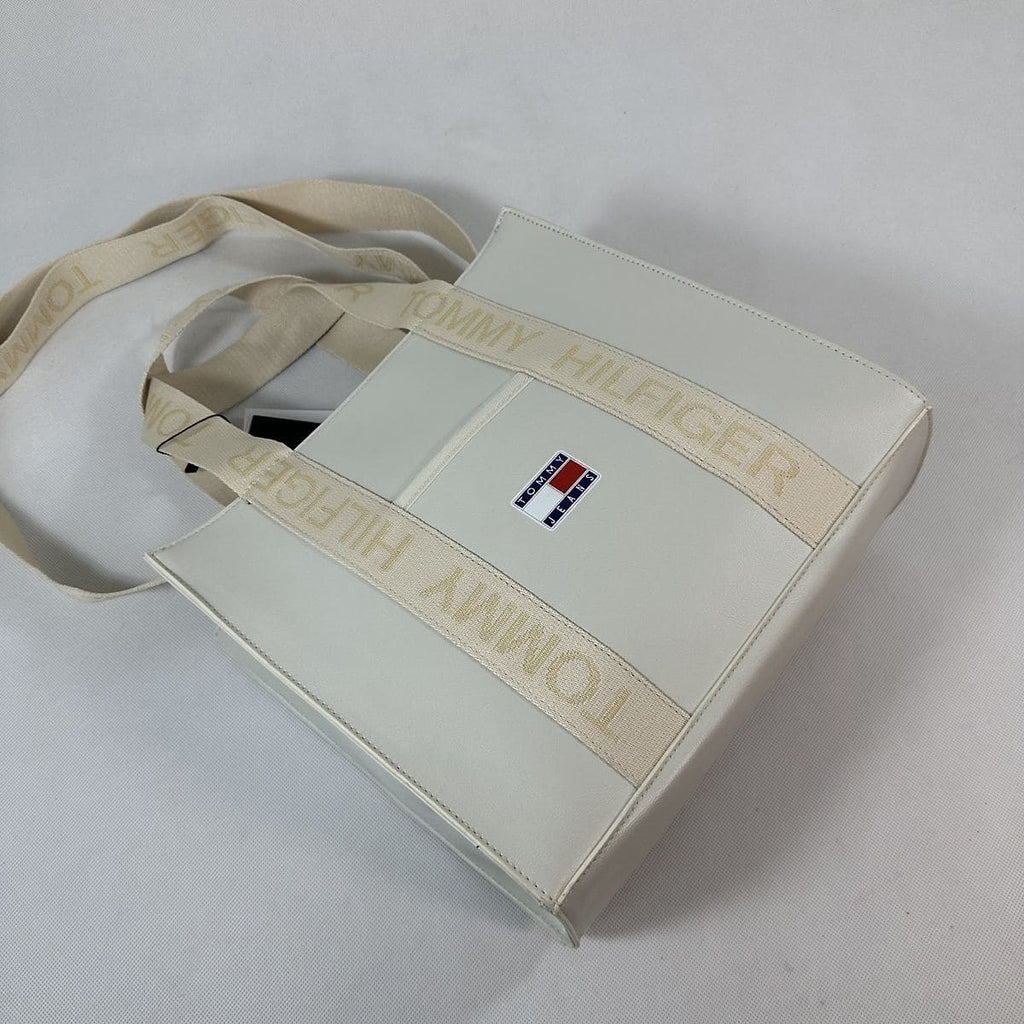 Tommy Hilfiger Beige Women Handbags Tote Bag