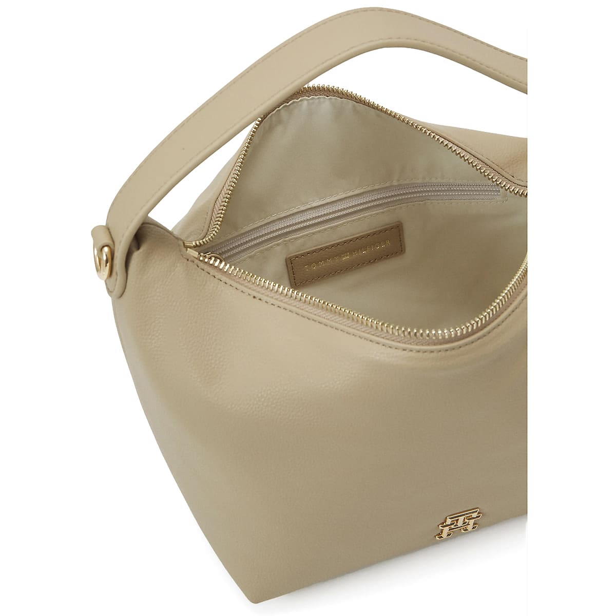 Tommy Hilfiger Beige Women Shoulder Bag Aw0Aw14499