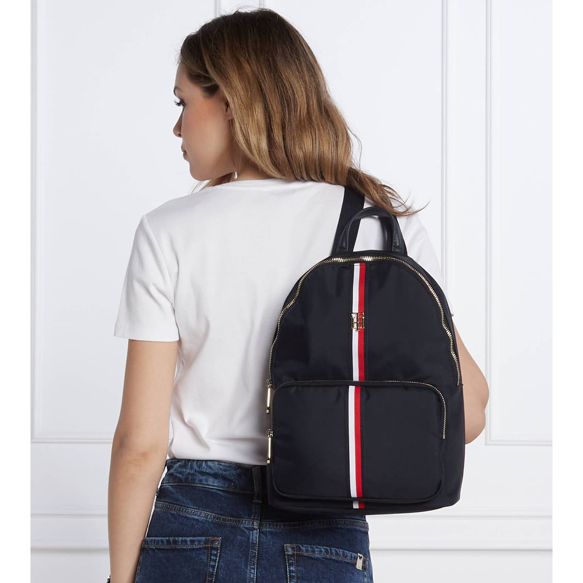 Tommy Hilfiger Black Women Backbag Aw0Aw11338