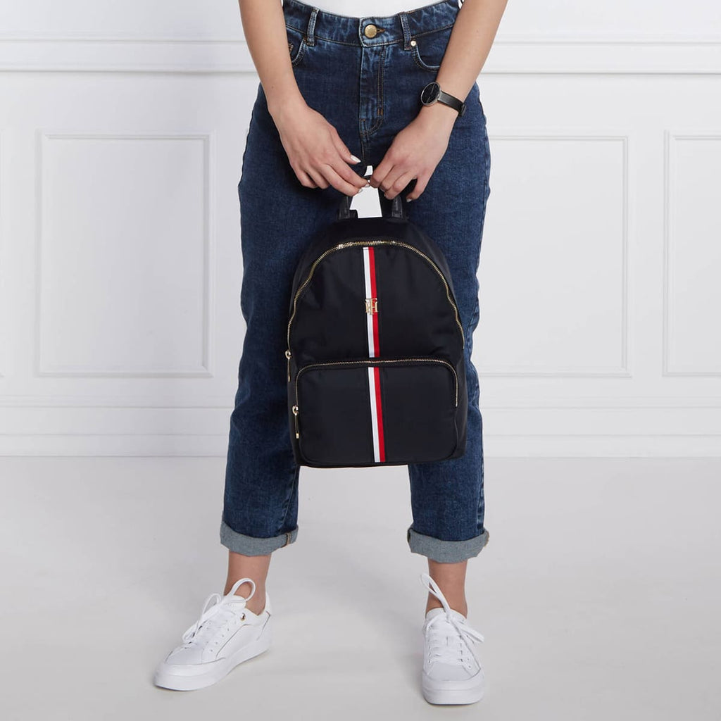 Tommy Hilfiger Black Women Backbag Aw0Aw11338