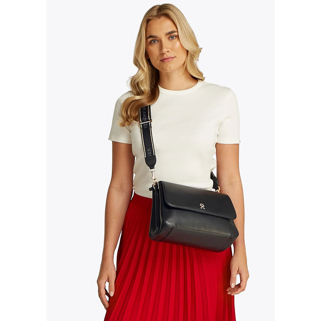 Tommy Hilfiger Black Women Handbag Aw0Aw14510 Blk