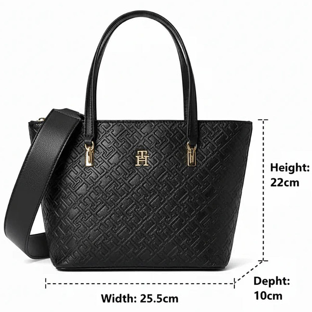 Tommy Hilfiger Black Women Handbags Aw0Aw16002