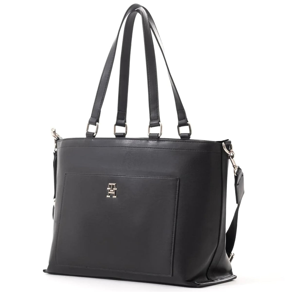 Tommy Hilfiger Black Women Tote Bag Handbags