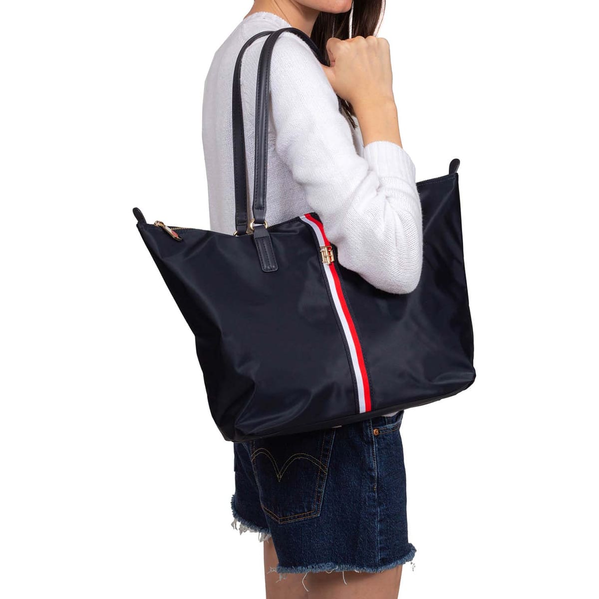 Tommy Hilfiger Navy Blue Women Handbag Aw0Aw113680Gy