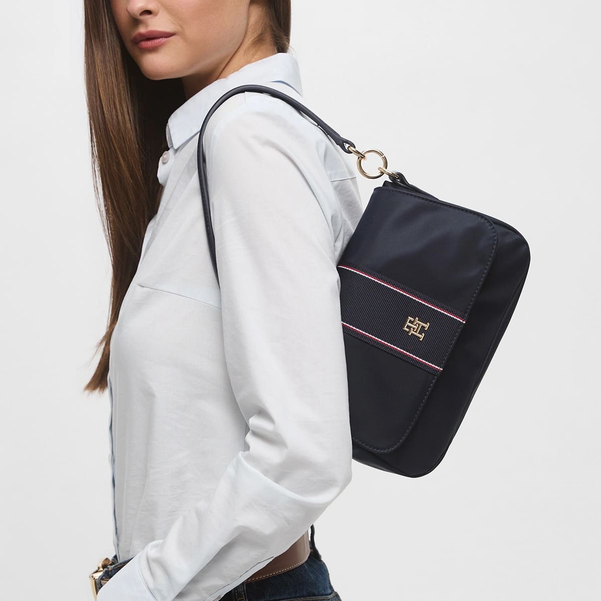 Tommy Hilfiger Navy Blue Women Shoulder Bag Aw0Aw17168